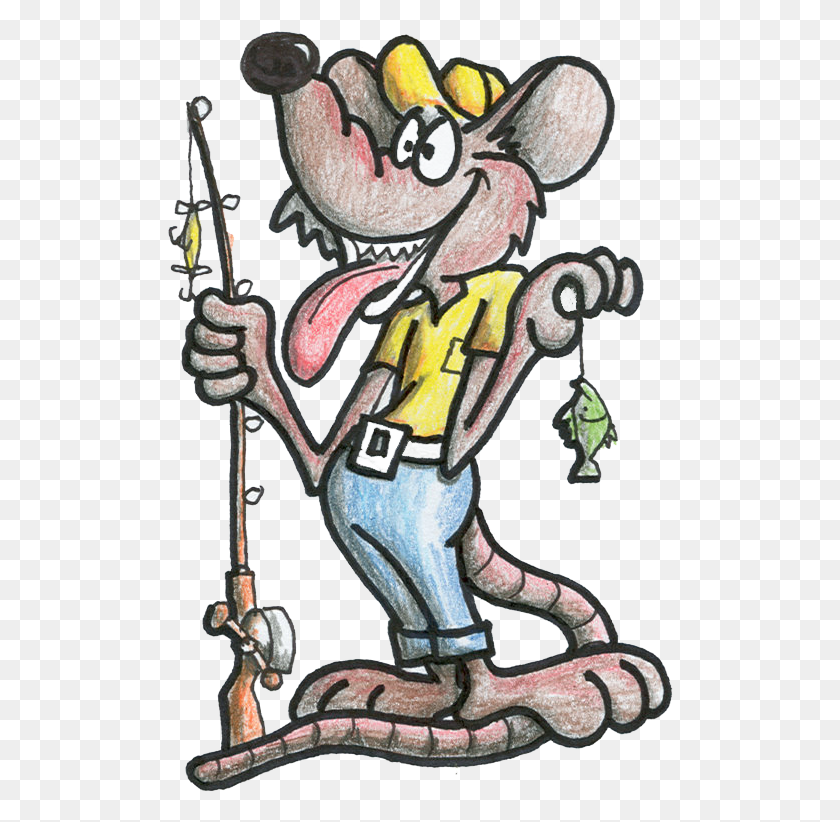 506x762 River Rat Clipart Cartoon River Rats, Angler HD PNG Download