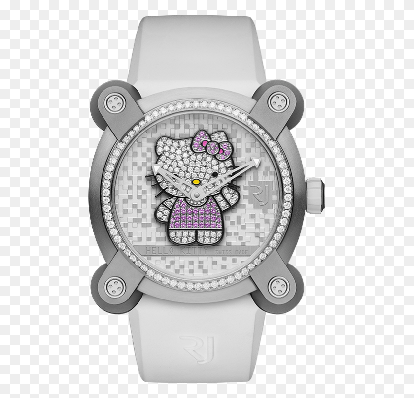 481x748 Rj X Hello Kitty Full Sparkle Romain Jerome Hello Kitty, Wristwatch, Clock Tower, Tower HD PNG Download