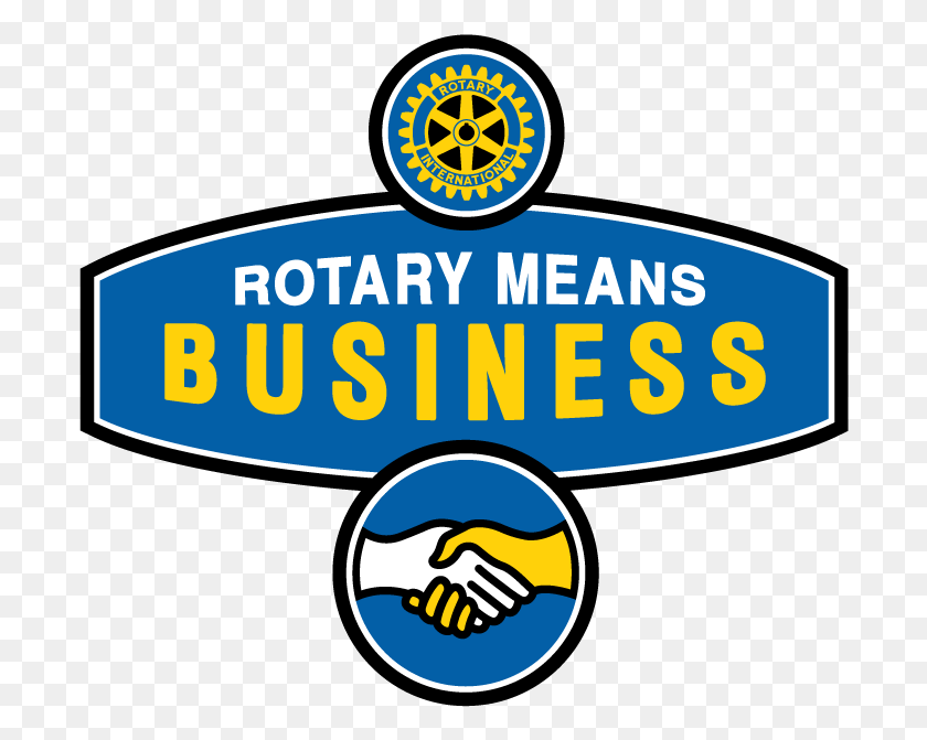 698x611 Rmb Logo Rotary Means Business Pin, Symbol, Trademark, Outdoors HD PNG Download