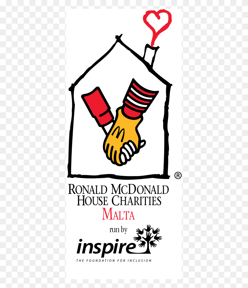 391x915 Descargar Png Rmhc Malta Dirigido Por Inspire Ronald Mcdonald House Charities Malaysia, Hand, Label, Texto Hd Png