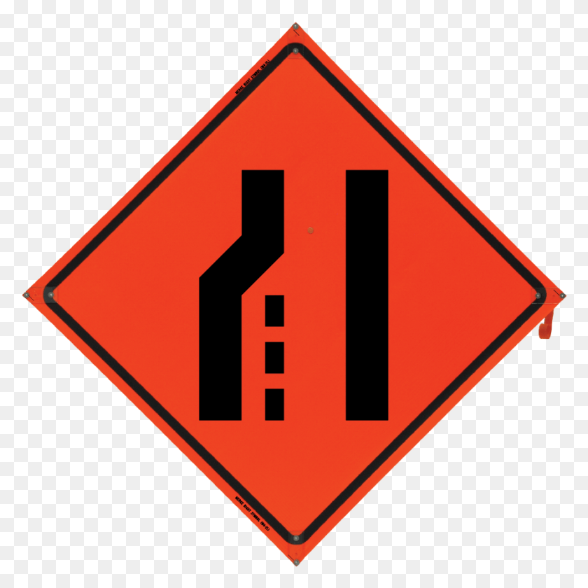 887x888 Road Closed Vinyl Nf Orange Co Left Lane Ends Sign, Road Sign, Symbol, Stopsign HD PNG Download