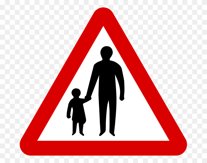 679x599 Road Signs For Pedestrians, Person, Human, Symbol HD PNG Download
