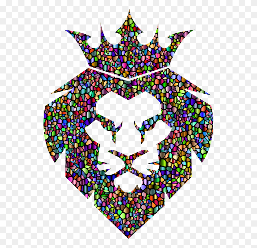 555x750 Descargar Png Roar Lion39S Roar Logo Knock Out Kings Logo, Vidrieras, Patrón Hd Png