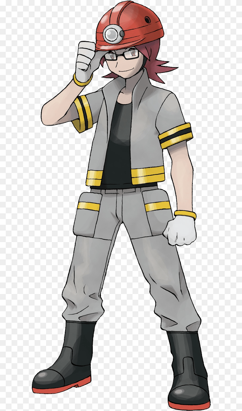 623x1426 Roark Bulbapedia The Communitydriven Pokmon Encyclopedia Pokemon Lideres De Gimnasio Sinnoh, Book, Comics, Publication, Person PNG