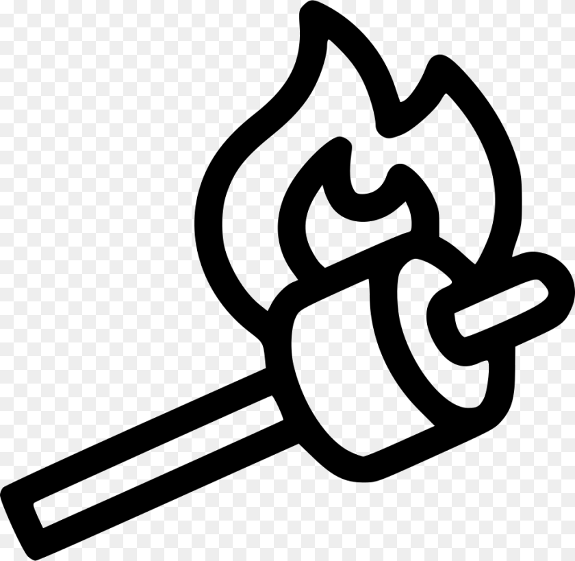 980x956 Roasting Marshmallows Icon Free Download, Stencil, Device, Grass, Lawn PNG