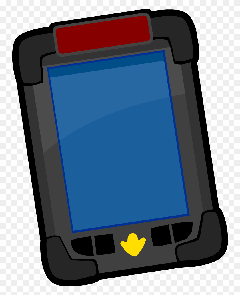 757x972 Descargar Png Robber Phone Upgrade Icon Epf Phone Club Penguin, Computadora, Electrónica, Computadora De Mano Hd Png