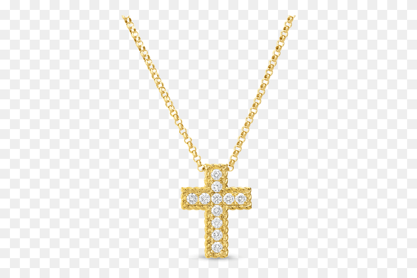 357x500 Roberto Coin Diamond Cross Necklace Gold Cross Necklace, Jewelry, Accessories, Accessory HD PNG Download