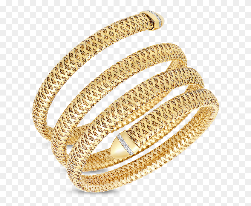 633x630 Roberto Coin Flexible Bangle With Diamonds Bracelet, Accessories, Accessory, Jewelry HD PNG Download