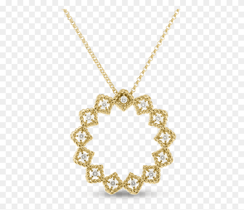 424x662 Roberto Coin Large Diamond Circle Necklace Roberto Coin, Pendant, Jewelry, Accessories HD PNG Download