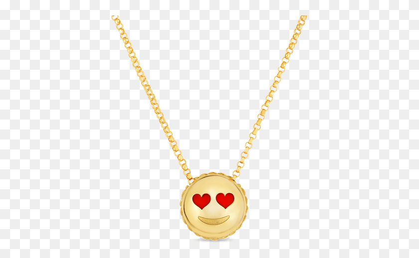 401x458 Кулон Roberto Coin Love Emoji, Ожерелье, Ювелирные Изделия, Аксессуары Hd Png Скачать