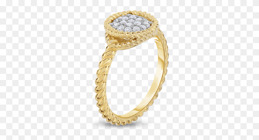 263x395 Roberto Coin Pave Circle Ring Roberto Coin Pave Circle Engagement Ring, Clothing, Apparel, Gold HD PNG Download