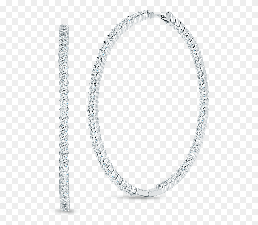 522x672 Roberto Coin Perfect Diamond Hoops 18k White Gold Body Jewelry, Necklace, Accessories, Accessory HD PNG Download