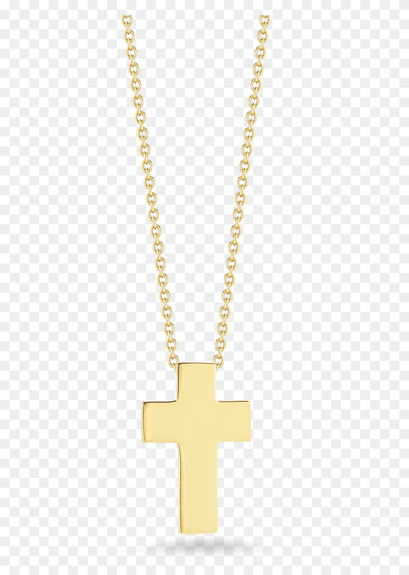401x1119 Roberto Coin Tiny Treasures 18k Yellow Gold Cross Locket, Necklace, Jewelry, Accessories HD PNG Download