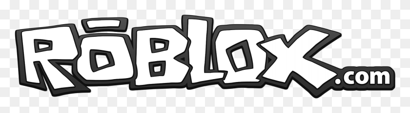 1553x346 Логотип Roblox 2017 Roblox Roblox Черный И Белый, Текст, Алфавит, Электроника Png Скачать