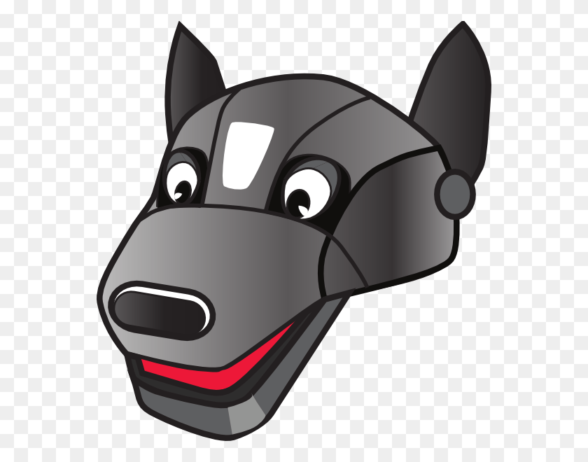 564x600 Robot Dog Clip Art At Clkercom Vector Online Royalty, Helmet, Clothing, Apparel HD PNG Download