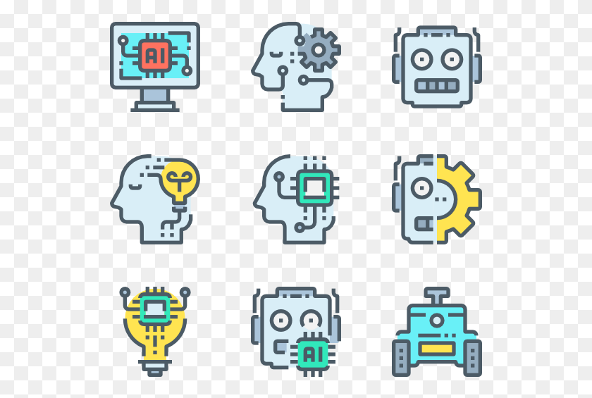 529x505 Descargar Png Robot Packs De Iconos De Color Lineal, Cámara, Electrónica, Estatua Hd Png