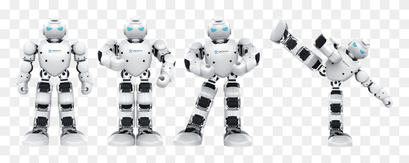 952x337 Robot Isolated Action Figure White Toys Ubtech Alpha 1 Pro HD PNG Download