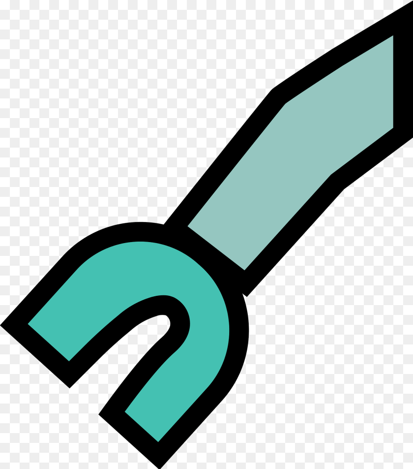 Robot Tentacles Clipart, Cutlery, Fork, Number, Symbol Sticker PNG