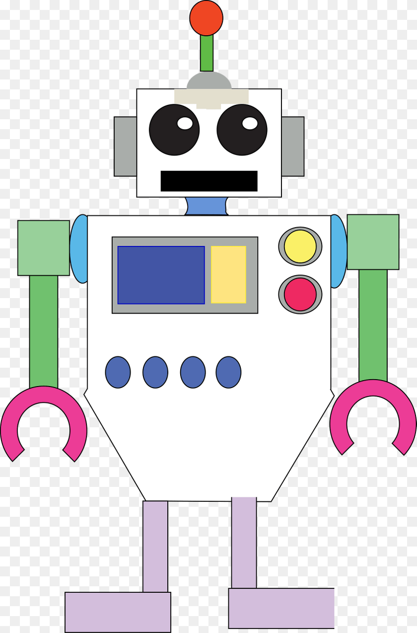 1266x1920 Robot White Face And Body Clipart PNG