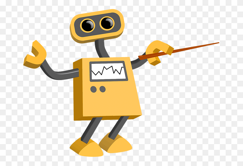 681x516 Descargar Png Robot Con Un Palo De Punta Que Indica La Tercera Bala, Robot De Fondo Transparente, Texto, Papel Hd Png