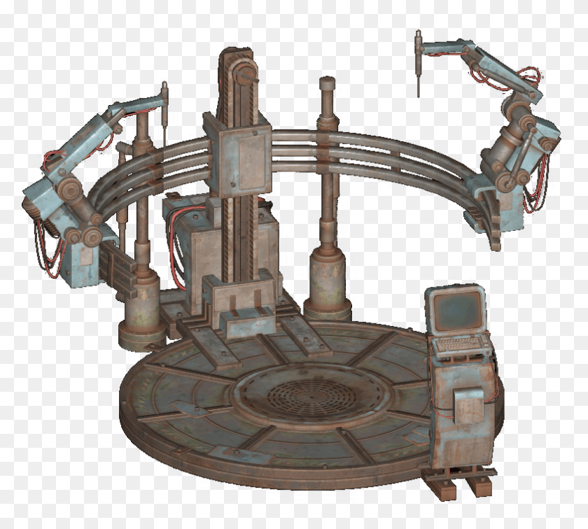 785x701 Robot Workbench Robot Workbench Fallout, Architecture, Building, Vehicle HD PNG Download