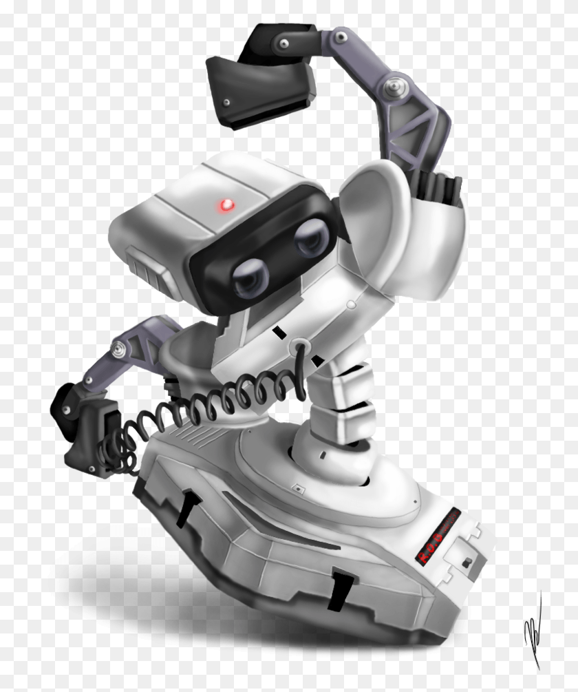 734x945 Робот Бадди Super Smash Bros Роб, Робот, Электроника Png Скачать