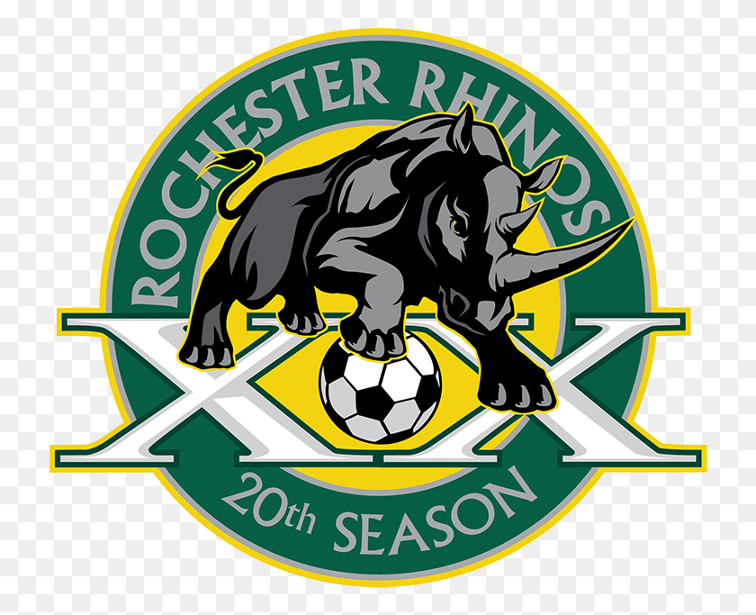 732x623 Rochester Rhinos Logo 20th Anniversary Rochester Rhinos, Symbol, Trademark, Emblem HD PNG Download