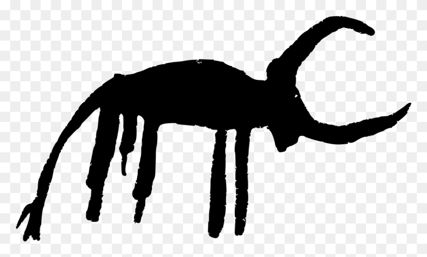 1154x660 Rock Art Ox Clipart Vector Clip Art Online Royalty Hand Cave Painting, Gray, World Of Warcraft HD PNG Download