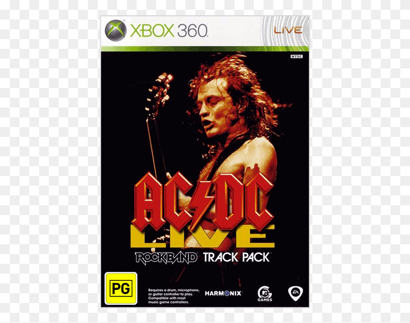 433x601 Descargar Png Rock Band Track Pack Ac Dc Live Rock Band Track Pack Xbox, Publicidad, Cartel, Flyer Hd Png
