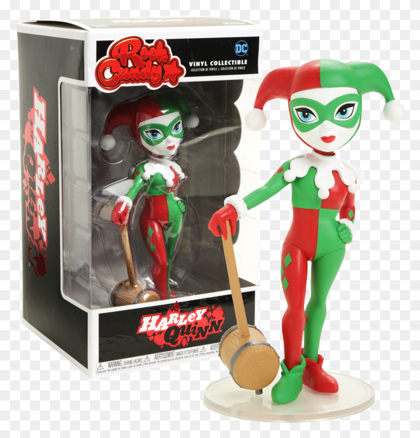 1100x1150 Rock Candy Harley Quinn Holiday Funko Vinyl Figure Green Red Harley Quinn, Person, Human, Figurine HD PNG Download