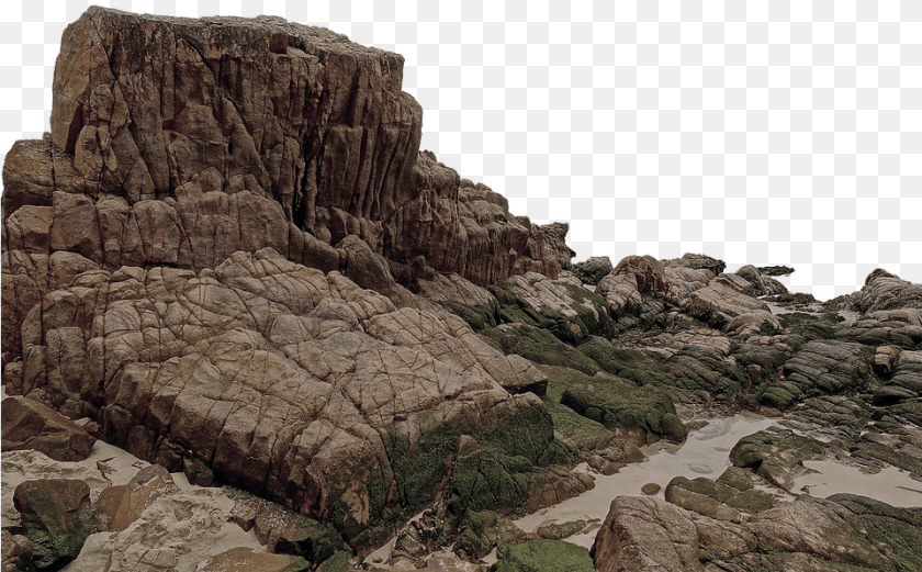 961x596 Rock Moss Water Grooves Structure Stone Isolated Rock, Cliff, Nature, Outdoors, Archaeology Clipart PNG