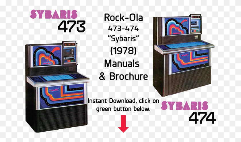 671x434 Rock Ola 473 Rock Ola 474 Sybaris Manual Jukebox Jukebox Rockola Capri Ii, Slot, Gambling, Game HD PNG Download