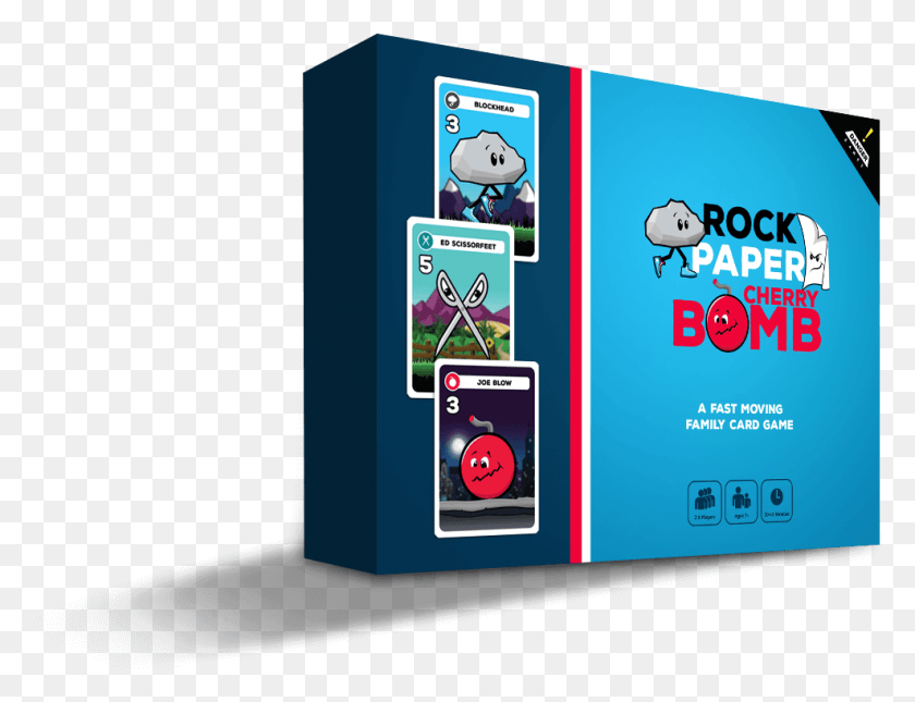 988x742 Rock Paper Cherry Bomb Box Design Graphic Design, Label, Text, Sticker HD PNG Download