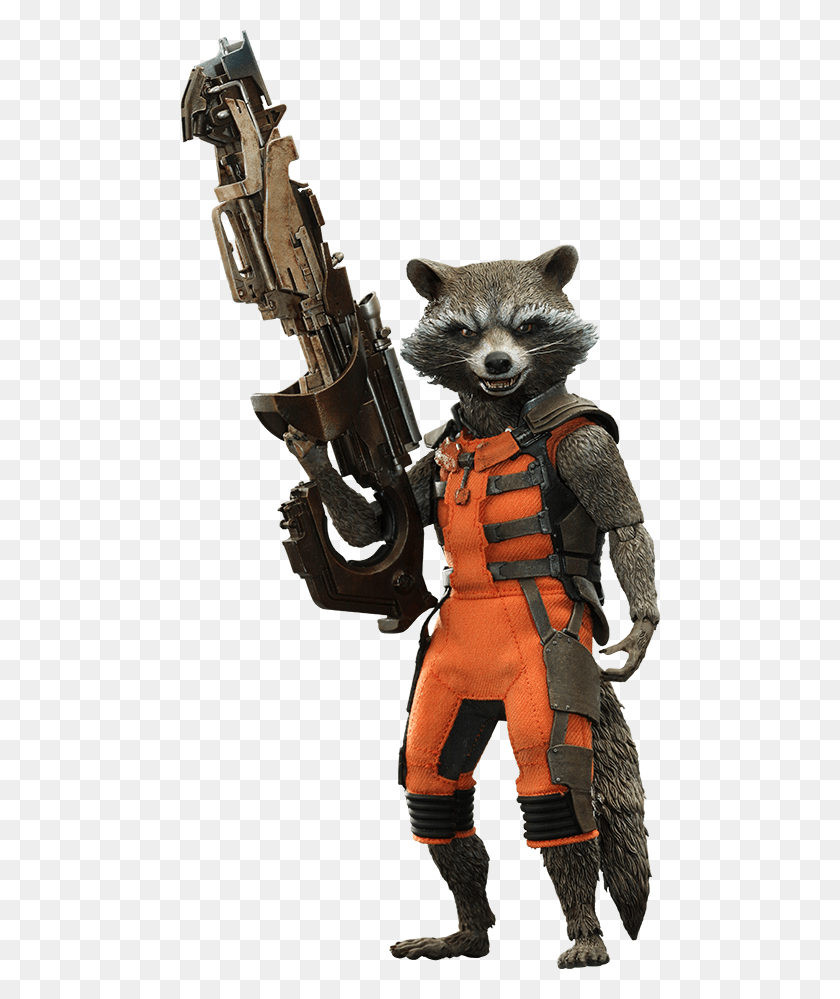 480x939 Rocket Action Figure By Hot Toys Rocket Guardians Of The Galaxy, Animal, Person, Human HD PNG Download