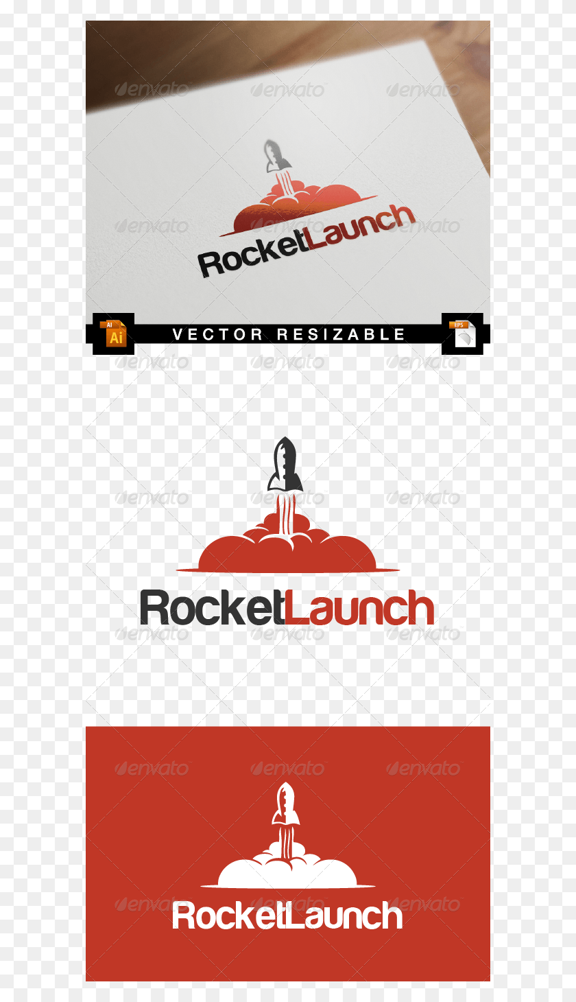 590x1400 Запуск Ракеты Элегантный И Современный Шаблон Логотипа, Который Png Скачать