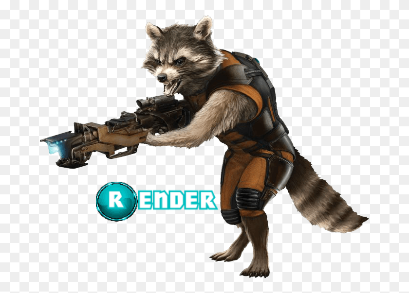 677x543 Descargar Png Rocket Raccoon Gotg Guardianes De La Galaxia Rocket, Mamífero, Animal, La Vida Silvestre Hd Png