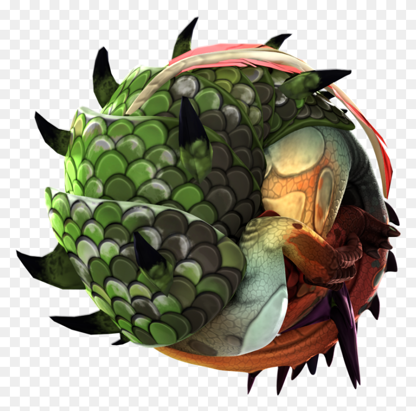 840x829 Rocknroller Hungry Dragon New Legendary Dragon Armadillo, Pineapple, Fruit, Plant HD PNG Download