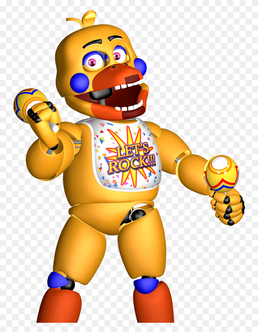 756x1018 Rockstar Chica Render By Arrancon Fnaf Rockstar Chica, Toy, Leisure Activities, Text HD PNG Download