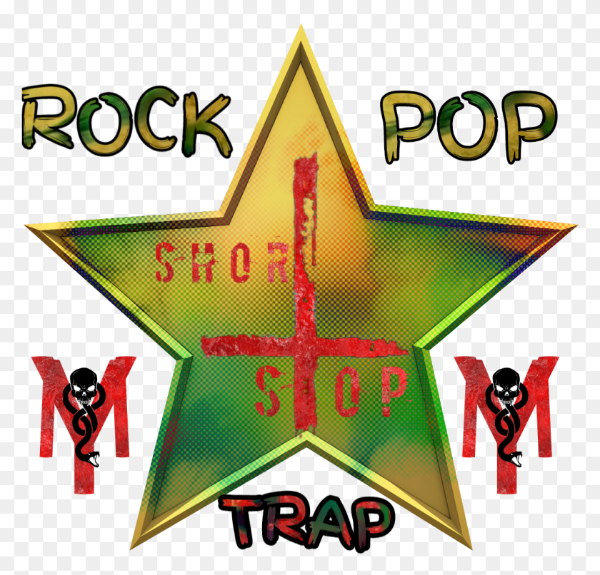 1081x1034 Rockstar Popstar Trapstar Short Stop Front Cover Stars For Good Behavior, Symbol, Star Symbol, Poster HD PNG Download