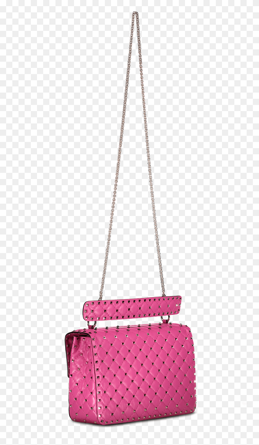 1068x1893 Rockstud Spike Large Shoulder Bag Pink Orchid, Handbag, Accessories, Accessory HD PNG Download