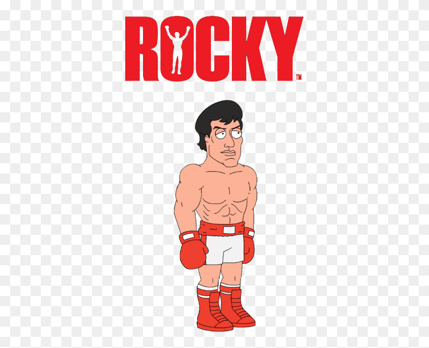 351x622 Rocky Balboa Boxing Familyguy Freetoedit Poster, Person, Human, Clothing HD PNG Download