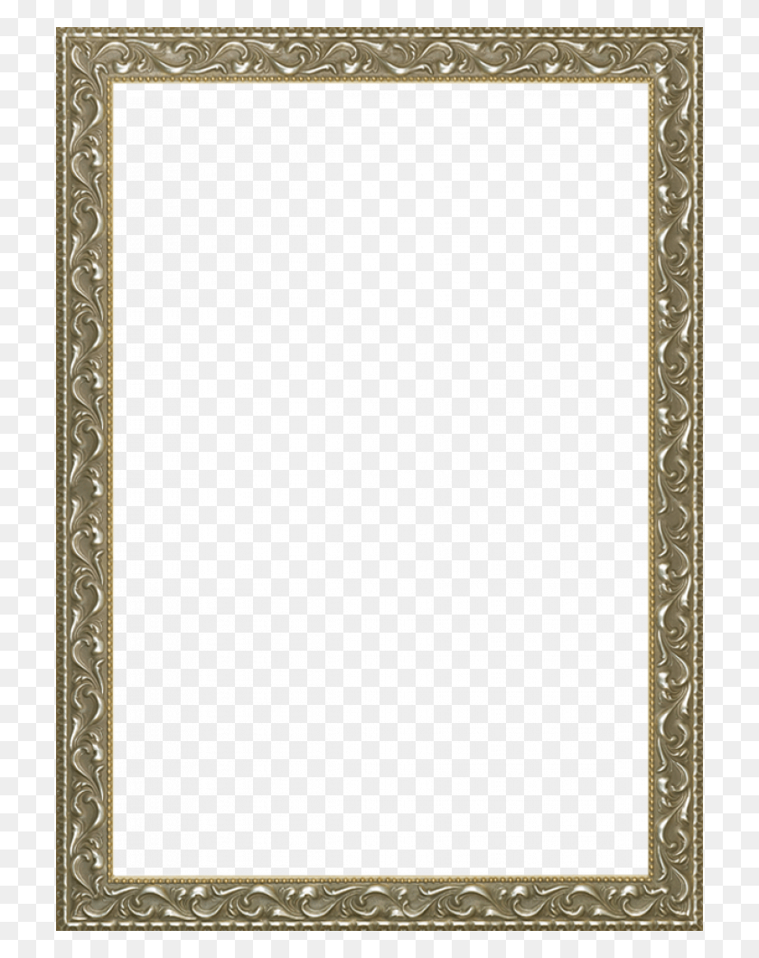 716x1000 Rococo Silver Picture Frame, Rug, Mirror, Ivory HD PNG Download
