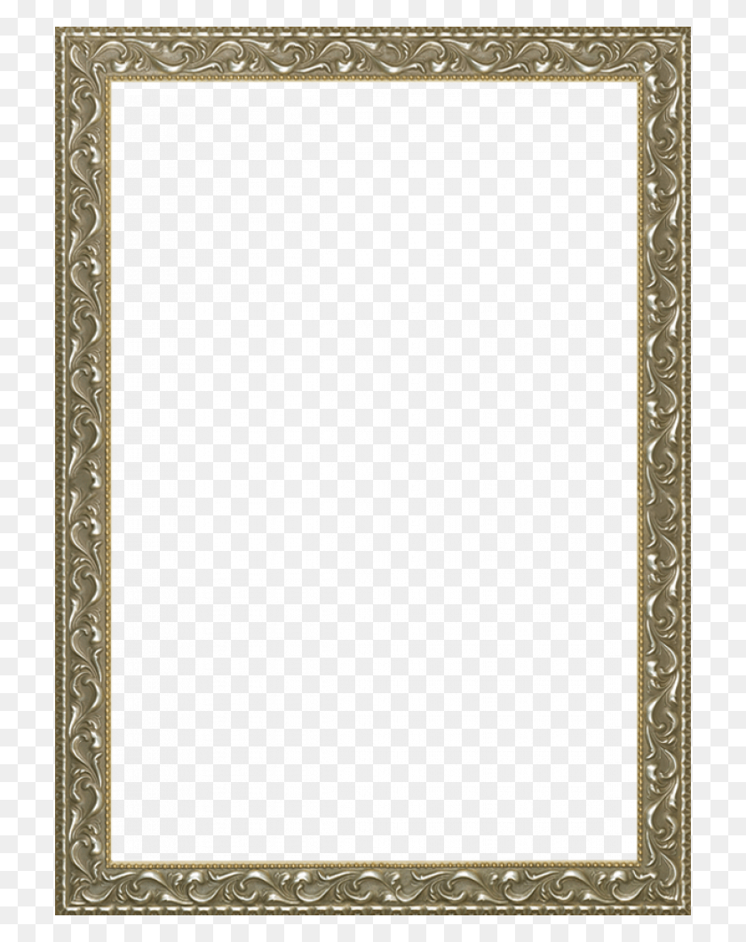 716x1000 Descargar Png Marco De Imagen Rococó De Plata, Alfombra, Espejo, Marfil Hd Png