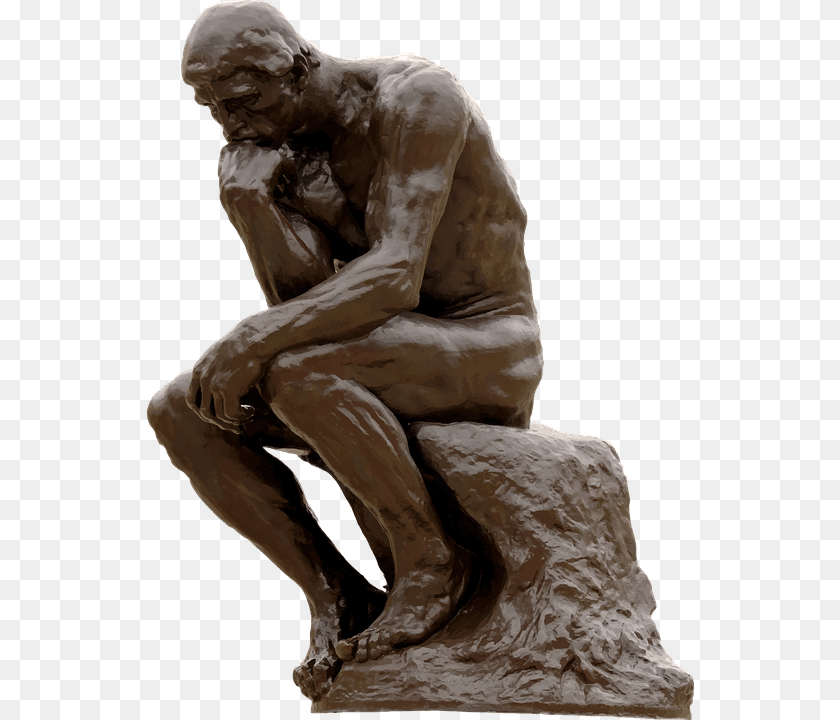 547x720 Rodin Sculpture, Art, Adult, Male, Man Clipart PNG