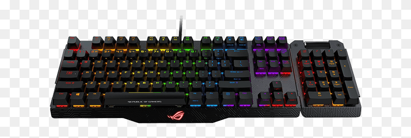 638x223 Rog Claymore Rgb Led Cherry Mx Brown Switches Wired Asus Keyboard Rog Claymore Core, Computer Keyboard, Computer Hardware, Hardware HD PNG Download