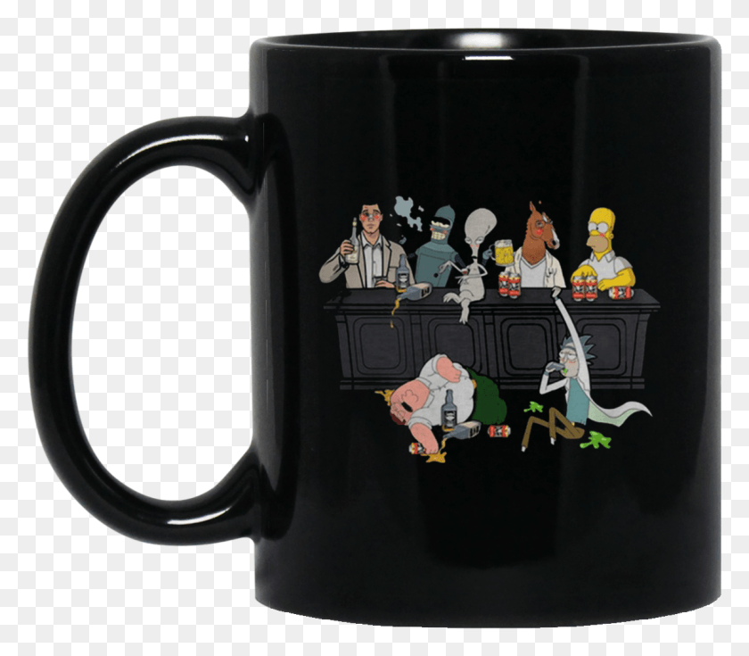 1146x992 Roger American Dad Bender Homer Simpson Rick Bojack Archer Rick Peter Homer Bender Shirt, Coffee Cup, Cup, Person HD PNG Download