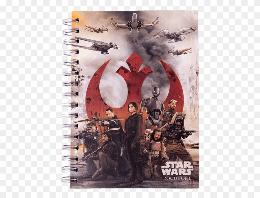 450x579 Rogue One Choose A Side A5 Spiral Notebook Star Wars Rogue One Illustration, Person, Human, Text HD PNG Download