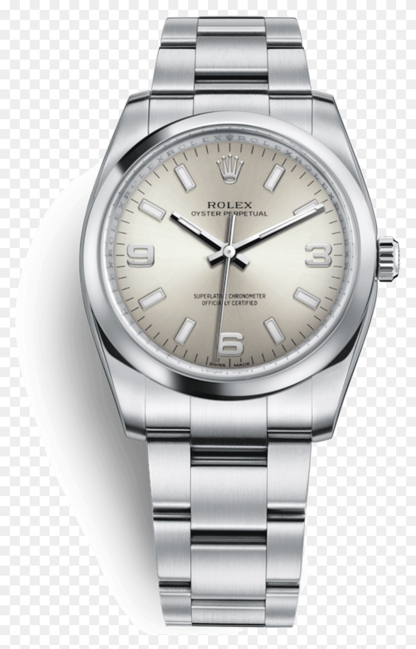 815x1305 Rolex Oyster Perpetual 34 114200 0019 Rolex Oyster Perpetual Silver, Wristwatch, Clock Tower, Tower HD PNG Download
