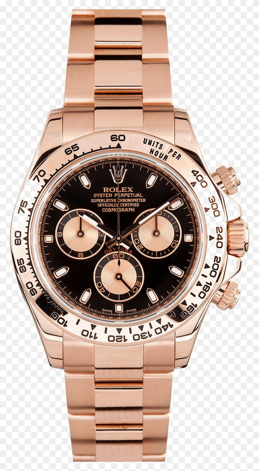 800x1504 Descargar Png Rolex Daytona Rose Gold Dial Negro, Reloj De Pulsera, Torre Del Reloj Hd Png