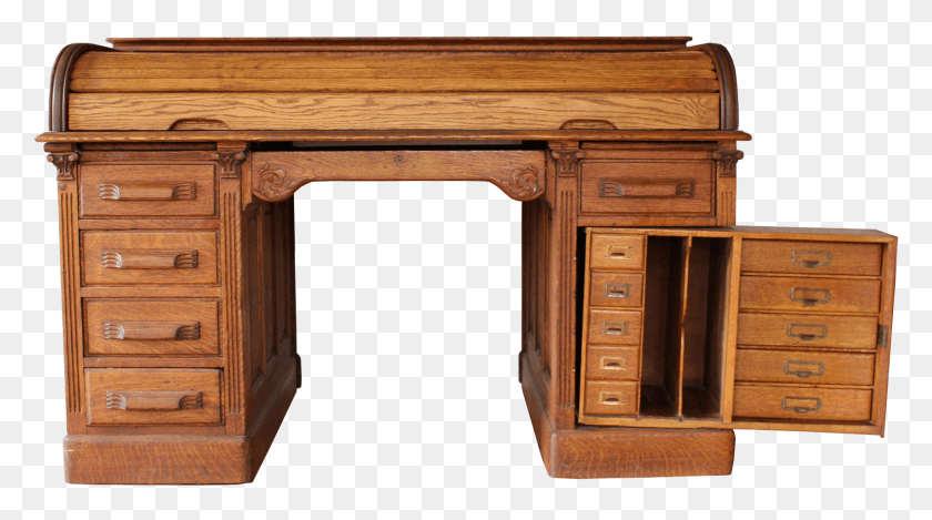 1696x891 Roll Top Desk Transparent Images Drawer, Furniture, Table, Wood HD PNG Download